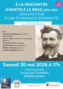 Affiche de la conférence « À la rencontre d'Anatole Le Braz »