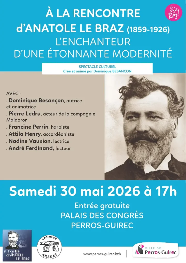 Affiche de la conférence « À la rencontre d'Anatole Le Braz »