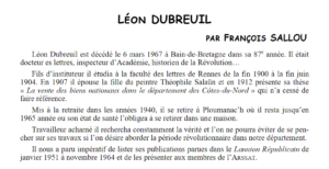Couverture du document « Léon Dubreuil » — archives ARSSAT