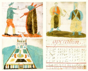 Dessin de Jacques Aurégan, paysan de Ploubezre (1764)
