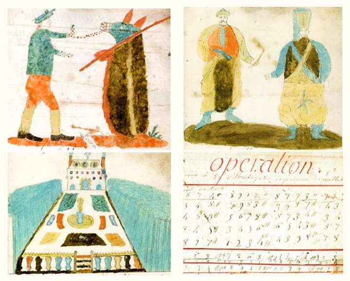 Dessin de Jacques Aurégan, paysan de Ploubezre (1764)
