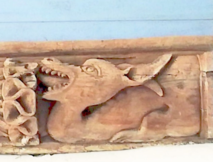 Sablière sculptée de la chapelle de Kergrist au Faouët