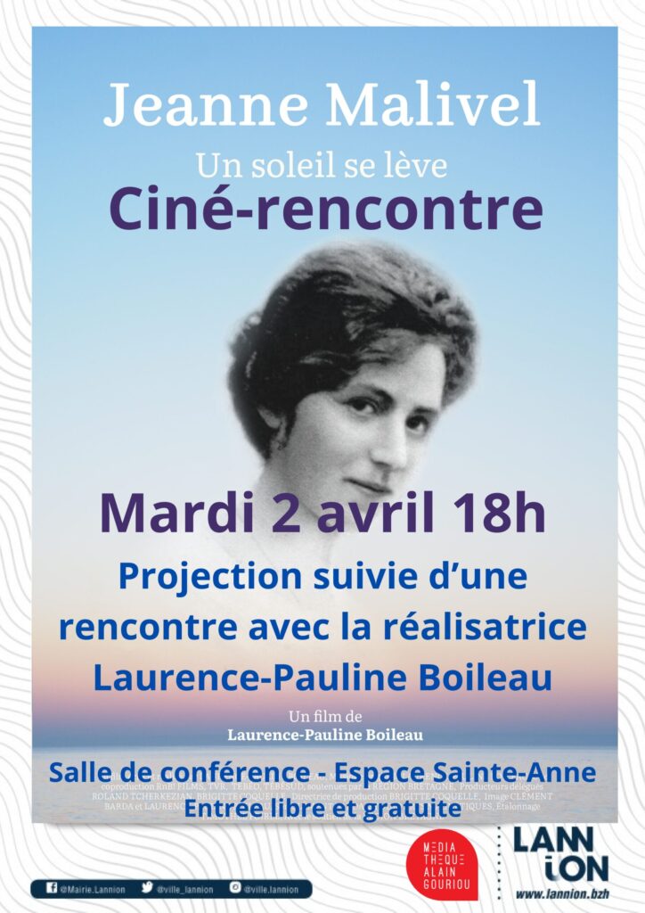 Affiche de la projection du film consacré à Jeanne Malivel
