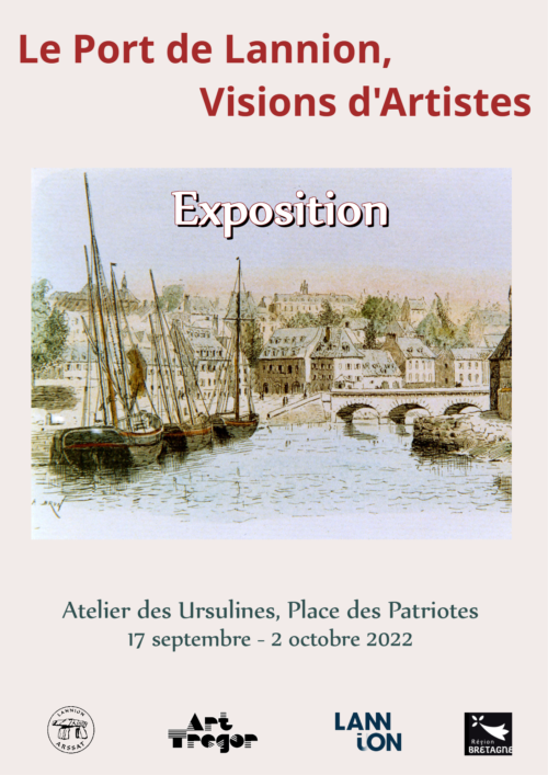 Affiche de l'exposition « Le port de Lannion, visions d'artistes »